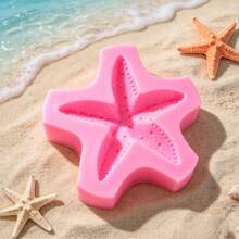 3D Starfish Shaped Handmade Silicone Mold, DIY Resin Drip Glue, Gypsum Simulation Starfish For Ocean Series, Fish Tank Decoration Props, Reusable Silicone Mold. - Pink - View 5