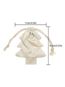 1pc Customized Name Engraved Christmas Tree Shaped Drawstring Bag, Personalized Christmas Tree Decoration Bag, Christmas Gift Bag, Customized Name Pouch, Unique Christmas Holiday Decoration Gift, Gift For Friends And Family - Multicolor - View 14