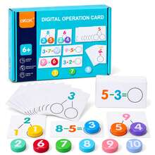 Math Activity Cards With Number Discs, Addition And Subtraction Game, Number Combination Learning Set For Children 6 Years And Older - Preschool Toys - View 2