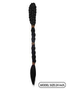 24 Inch Warrior Braided Ponytail Claw Clip Hairpiece For Men, Handmade Viking Style Pony Tail Extension For Daily Looks & Styling - Multicolor - View 4