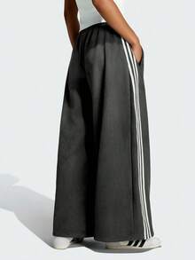 Adidas Originals Women's FAUX SUEDE TP Woven Long Pants LH1928 - Black - View 3