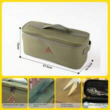 Thickened Oxford Cloth Outdoor Storage Bag, Multi-Purpose Portable Camping Tool Organizer, Hold Tableware & Stove, Waterproof Travel Sundries Pouch, Great Gift For Campers, Hikers, Travelers For Camping, Hiking, Backpacking Trips - Multicolor - View 2