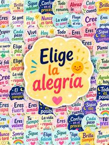 50/100pcs Spanish Inspirational Decorative Stickers, Colorful Positive Affirmation Text Stickers, Cute Decorative Stickers, Suitable For Scrapbooking, Water Bottles, Laptops, Notebooks And Daily Stationery Decoration - Multicolor - View 7