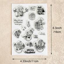 Christmas Clear Silicone Stamp, Cabin Fireplace Elk Snowman Forest Sleigh Holiday Quote Mixed Pattern For Scrapbooking, Card Making, Journal Album DIY Paper Craft Decor - SD-8 - View 10