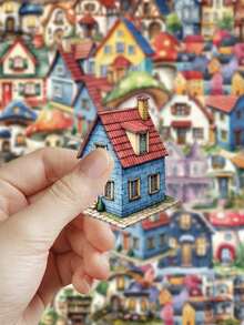50pcs Fairytale House Stickers Fun Cartoon Decorative Decals - Multicolor - View 5