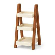 1pc New 3-Tier Trapezoid Jewelry Stand, Mini Desktop Jewelry Organizer, Suitable For Rings, Earrings, Necklaces, Bracelets And Other Accessories, Simple And Elegant, Perfect For Vanity, Bedroom And Desktop Decoration - Multicolor - View 8