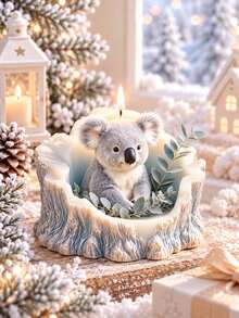 3D Koala Tree Stump Silicone Mold With Tree Stump Koala Design - Suitable For Resin Casting, Candle Making And Clay Crafts, DIY Wax Art, Resin Crafts And Holiday Decorations - Tree Stump Koala Mold - View 5
