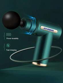 HYUNDAI Massage Gun, Percussion Massage Gun, Deep Tissue Vibration Electric Muscle Massager With 4 Replaceable Massage Heads, Portable Handheld For Men And Women - Green - View 6