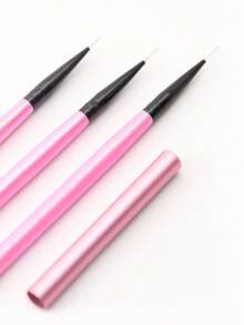 3Pcs Nail Art Liner Brush Set, Ultra Fine Tip Drawing Pen With Individual Metal Cap, Great For Gifting, DIY & Salon Manicure Painting Tool - Multicolor - View 5