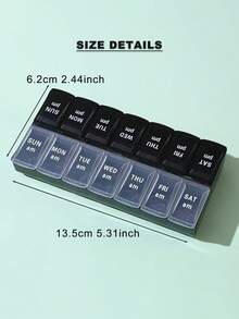 Large Capacity Portable 14 Compartment Fine Storage Box, Multi-Functional Travel Weekly Pill Box, Convenient For Daily Medication, Transparent Leak-Proof Compartment Design, Easy Management Of Daily Medication, Perfect Companion For Home And Travel - one-size - View 7