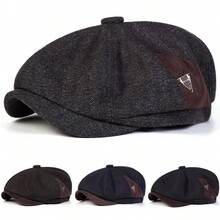 1pc Men's Triangle Logo Beret Street Fashion Forward Cap Outdoor Baseball Cap Warm Casual Hat Suitable For Autumn/Winter Street Business Party - Multicolor - View 10