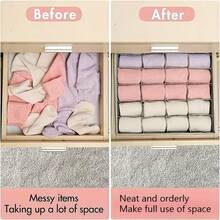 1pc Socks & Underwear Storage Box, 24-Grid Organizer, Meets Daily Storage Needs, Saves Closet Space, Neat & Organized, No Lid, Easy To Use, Foldable Storage Box, 3 Colors Available, Storage Organizer, Drawer Organizer, Home Essential - Multicolor - View 10