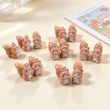6pcs Little Squirrel Resin Pendant DIY Cute Animal Small Pendant Jewelry Making Accessories - Squirrel Pendant - View 6