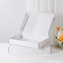 10pcs/Set Courier Packaging Boxes, Corrugated Paper Boxes, Postal Cartons, Gift Boxes, Suitable For Small Businesses And Personal Parcel Shipping - White - View 6