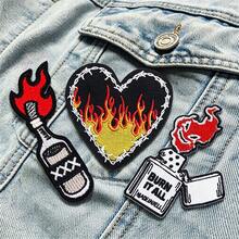 2-3 PCS Combination Punk Style Embroidery Patch Iron On Patches For Clothing Thermoadhesive Patches On Clothes Tarot Applique DIY Sewing Decorate Badges - Colorful - View 12