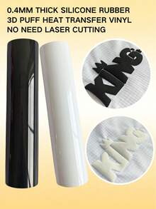 0.4mm Thick 3D Embossed Heat Transfer Vinyl - 3D Embossed Vinyl, Suitable For T-Shirts, Hats, Bags, Etc. Can Be Carved Using Engraving Machines. - L - View 81