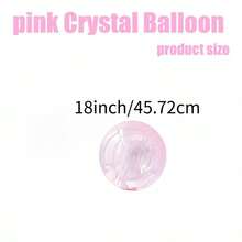 18 Inch Bobball, Crystal Bobo Ball Transparent Pink Bobo Ball, Random Color - Perfect For Wedding, Birthday Party Decoration Balloons, Summer Party Theme Decoration - 18-inch Pink Bobo Balloon - View 3