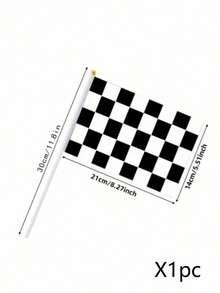 1pc/2pcs/5pcs/10pcs/20pcs/50pcs/100pcs Black And White Checkered Racing Flags With 30cm Plastic Sticks, Handheld Racing Theme Props For Racing Party Decoration, Racing Theme Party, Car Theme Birthday Party, Home Decor, Holiday Decor, Autumn Decor - Multi-color - View 8