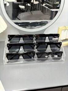 7-Layer/5-Layer/3-Layer Transparent Acrylic Nail Polish Display Rack, Multi-Layer Display Stand, Cosmetic Storage Organizer, Glasses Holder, Photo Frame, Jewelry Rack, Storage Box, Suitable For Home Living Room Office Decoration, Bedroom Desktop Storage, Birthday Gift - Clear - View 4