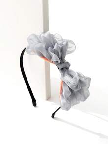1pc Mesh Pleated Triple Layer Bow Headband, Elegant Elegant Bow Hair Accessory, Versatile For Daily/Date/Commute - Multicolor - View 20
