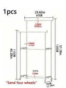 Creative Minimalist Floor Standing Clothes Rack, Shoe And Hat Rack, Home Clothes Rack, Balcony Clothes Rack, Bedroom Floor Standing Clothes Rack, Indoor Balcony Clothes Rack, Minimalist Clothes Rack, Movable Storage Rack - Multicolor - View 12