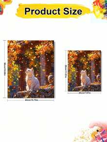 1pc Cat Pattern DIY Oil Painting By Numbers, Canvas Painting DIY Crafts, Adult Home Decoration, Holiday Gift. - Sets - View 10