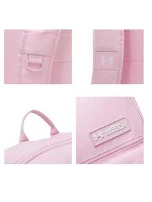 Under Armour Unisex Lightweight Outdoor Backpack UA Triumph Campus BP Pink Student Fitness Backpack 1384462-647 - Pink - View 7