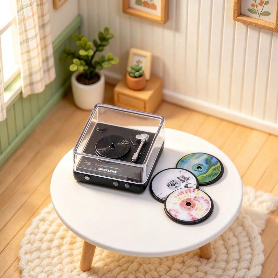 Mini CD Player Model, DIY Miniature Room Decor, Collectible Gift For Hobbyists And Enthusiasts - Multicolor - View 1