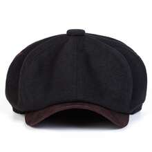 1pc Men's Triangle Logo Beret Street Fashion Forward Cap Outdoor Baseball Cap Warm Casual Hat Suitable For Autumn/Winter Street Business Party - Multicolor - View 7