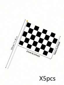 1pc/2pcs/5pcs/10pcs/20pcs/50pcs/100pcs Black And White Checkered Racing Flags With 30cm Plastic Sticks, Handheld Racing Theme Props For Racing Party Decoration, Racing Theme Party, Car Theme Birthday Party, Home Decor, Holiday Decor, Autumn Decor - Multi-color - View 9