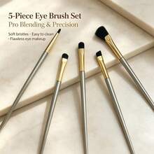 Gold-Plated Makeup Brush Set Eyeshadow Brush Nose Contour Brush Eyebrow Brush Highlighter Brush - Multicolor - View 5
