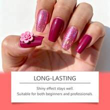 Nail Glitter Powder - Red - View 11