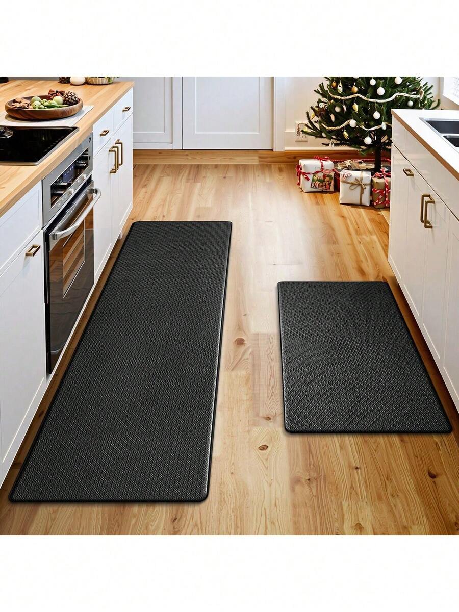 1/2/3 alfombrillas de cocina suaves y absorbentes: diseño con motivos navideños y chimenea: lavables, fáciles de limpiar: perfectas para decorar casas de campo, baños, pasillos, lavabos y lavaderos, para la decoración navideña del hogar y de las habitaciones, y para la decoración navideña en general. - Estilo 4 - Ver 1