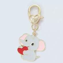 Elephant Heart Keychain Bag Pendant Cute Cartoon Animal Charm, Multiple Styles Available, Exquisite Small Lightweight, Suitable For Handbags, Backpacks, Keys, Zippers And Other Daily Accessories, Adds Personalized Decorative Touch, Portable And Practical, Fashionable And Versatile - Quantity - View 10