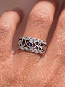 1pc Evil Eye Women's Eternity Ring, Exquisite Jewelry Gift, Daily Accessory, Engagement & Wedding Gift - Style 5 - View 4