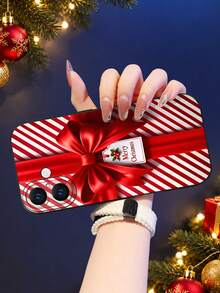 1pc 2D Printed Christmas Gift Pattern, Popular Creative Premium Design, Waterproof Durable Dustproof Fashion Minimalist With Camera Protection Black Matte Soft Touch Full Coverage Protective Phone Case, Compatible With: 18Pro Max/17Pro Max Phone Case/18Pro/17/17Pro/16promax/16/15/14/13/12/11/7/8/XR/XS/All Plus/Pro/Pro Max Series - Black - View 4