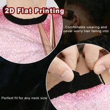 1pc 2D Flat Print Barber Tool Pattern Design Hairdresser Apron, Durable Polyester Material, Suitable For Haircutting, Hair Dyeing, Makeup And Styling, 2D Flat Style - Multicolor - View 7