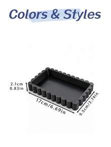 3D Printed Lace Storage Tray Set, Rounded Pillar Edge Design. White Is Fresh, Black Is Steady, Suitable For Storing Jewelry And Aromatherapy, Minimalist Home Decor. - Multicolor - View 12