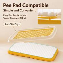 Dog Toilet Training Pads, Plastic Dog Toilet Tray With Removable Mesh Cover, Reusable Plastic Dog Toilet Tray With Guardrail, Reusable...Dog Toilet - Multicolor - View 7