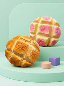 POKOJA LAND 1Pc Kawaii Bread Squishies, Slow Rising Food Shaped Stress Ball, Squeeze Fidget Toy For Anxiety Relief - Multicolor - View 2