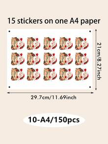 Custom Christmas Name Stickers, Personalized Santa Claus, Reindeer & Snowman Designs With Rustic Wooden Sign, Festive Gift Wrapping Labels For Presents & Party Favors, Customized Holiday Gift Seals, Customizable Christmas Gift Tags, Merry Christmas - Style N - View 16