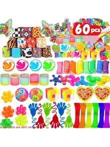 46pcs Party Favor Bag Fillers Set ristmas Stoing Stuffers Classroom Bulk Trsure Box Prizes Piata Bag Fillers Adult Birthday Party Supplies - Rosa coral - Ver 4