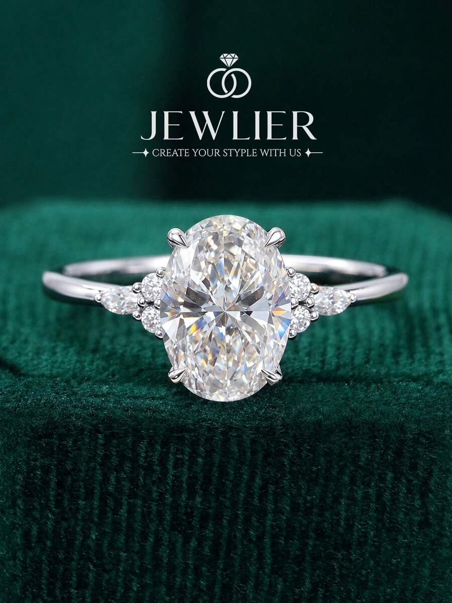 1 Carat Sparkling Oval Engagement Ring/Wedding Ring, Women's Promise Ring/Eternity Ring, Exquisite Jewelry Gift