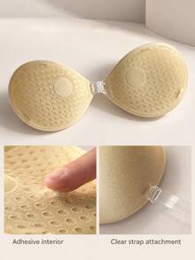 1pc Thick Invisible Adhesive Breast Lift Pads, Suitable For Dresses, Enhances Cleavage, Lifts And Shapes, Ideal For Petite/Small Bust - Multicolor - View 4