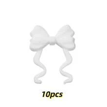 10pcs 37x27mm Macaron Color Curled Ribbon Bow Silicone Beads, Sweet Handmade Beaded DIY Beads For Pen, Keychain, Bag Pendant Decoration - bow tie - View 18