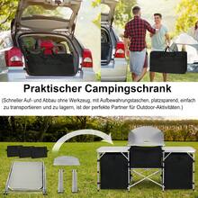 Campingküche Klappbar mit Arbeitsplatte & Tragetasche – Outdoor Grilltisch - 174 x 52 x 110 cm - Übersicht 6