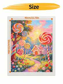 DIY Whimsical Candy Land Landscape (Frameless Or Framed 8x12 / 16x20 Inches) Paint By Numbers Kit(Acrylic) Arts & Crafts For Adult Beginners Home Wall Decor Holiday Gifts - Sets - View 10