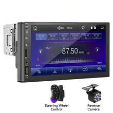 VENBES 7 Inch 1 DIN Wireless CarPlay Car Stereo, Bluetooth Touchscreen MP5 Player With FM Radio, USB/AUX, Steering Wheel Control, Optional 8-LED Rear View Camera - With Remote & Rear Camera - View 14