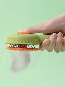 Self Cleaning Slicker Brush, Cute Cat Ear Pet Grooming Brush, One Button Deshedding Hair Remover Comb For Cats & Dogs, Massage Function Pet Hair Removal Tool - View 6