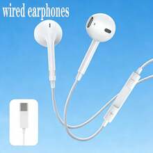 1pc Type C Wired Earphones, Stereo High-Fidelity Zero-Latency Audio ...